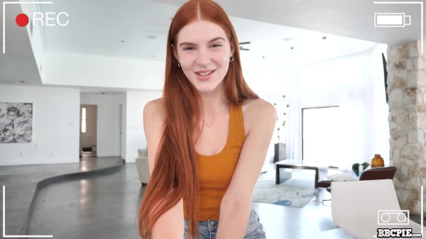 Skinny Redhead Teen Gets Her Tight Pussy Filled With Cum From The Poolboy's BBC Porn Photo with  naked