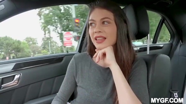 HAZE CASH - Marina Woods Flashes Her Perky Boobs To Seduce Her Grab Driver So He Can Fuck Her Porn Photo with Marina Woods naked