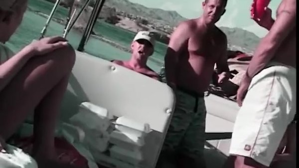 Sexy brunette gets hard anal on a boat