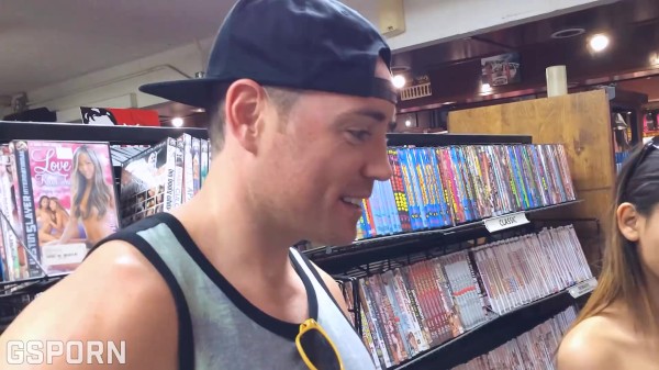 In a hot DVD store a sexy latina girl want sex and nice cumshot